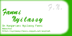 fanni nyilassy business card